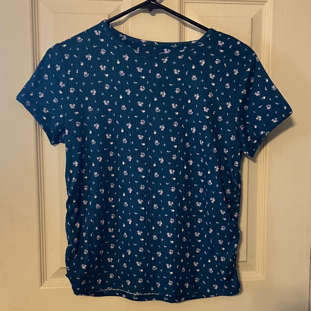Wonder Nation Teal Floral Kids Tee